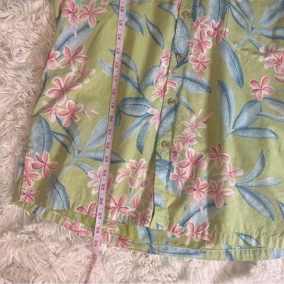 Cooke Street Vintage Single Stitch Mens Hawaiian Shirt Light Green Size Small - Picture 6 of 6